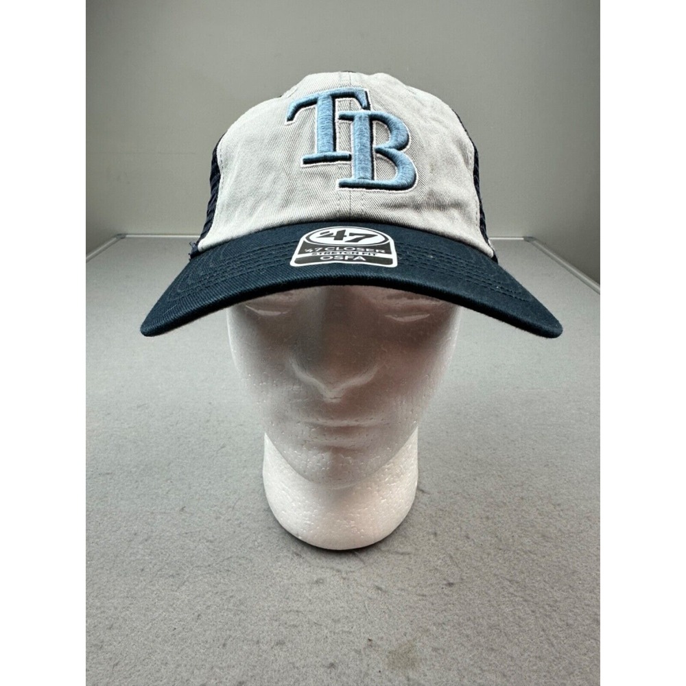 New! Tampa Bay Rays MLB Ravine '47 Closer Gray Mesh Hat OSFA